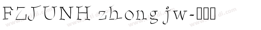 FZJUNH zhong jw字体转换